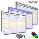 WallTAC Re-Adhesive Dry Erase Weekly Wall Planner Organiser - Pastel additional 1