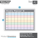 WallTAC Re-Adhesive Wall Planner and Dry Erase Weekly Calendar Large with Extra Columns in Pastel additional 7