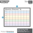 WallTAC Re-Adhesive Dry Erase Weekly Wall Planner Calendar - Large (Pastel) additional 6