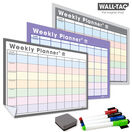 WallTAC Re-Adhesive Dry Erase Weekly Wall Planner Calendar - Large (Pastel) additional 1