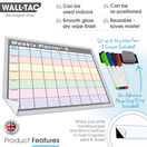 WallTAC Re-Adhesive Dry Erase Weekly Wall Planner Calendar - Large (Pastel) additional 5