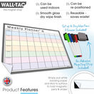 WallTAC Re-Adhesive Wall Planner and Dry Erase Weekly Calendar Large with Extra Columns in Pastel additional 4