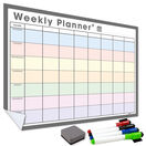 WallTAC Re-Adhesive Wall Planner and Dry Erase Weekly Calendar Large with Extra Columns in Pastel additional 2