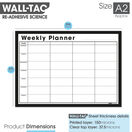 WallTAC Re-Adhesive Dry Erase Weekly Wall Planner Calendar additional 4