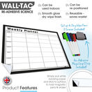 WallTAC Re-Adhesive Dry Erase Weekly Wall Planner Calendar additional 2
