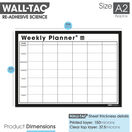 WallTAC Re-Adhesive Dry Wipe Weekly Wall Planner Calendar additional 3