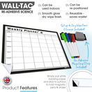 WallTAC Re-Adhesive Wall Planner and Dry Erase Weekly Calendar with Extra Columns additional 2