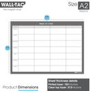 WallTAC Re-Adhesive Dry Erase Week To View Wall Planner Calendar additional 6