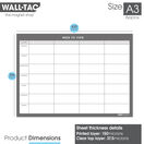 WallTAC Re-Adhesive Dry Erase Week To View Wall Planner Calendar additional 7