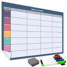 WallTAC Re-Adhesive Wall Planner and Dry Erase Weekly Calendar with Week To View Design additional 3