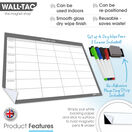 WallTAC Re-Adhesive Dry Erase Week To View Wall Planner Calendar additional 5