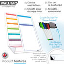 WallTAC Re-Adhesive Wall Planner and Dry Erase Weekly Menu Organiser in Rainbow Design additional 3