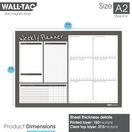 WallTAC Re-Adhesive Dry Erase Weekly Student Wall Planner Organiser additional 4