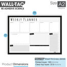 WallTAC Re-Adhesive Wall Planner and Dry Erase Weekly Organsiser and Task Manager for Students additional 8