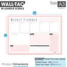 WallTAC Re-Adhesive Dry Erase Weekly Student Wall Planner & Task Organiser additional 11