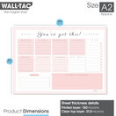 WallTAC Re-Adhesive Dry Erase Motivational Weekly Wall Planner Organiser additional 6