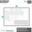 WallTAC Re-Adhesive Wall Planner and Dry Erase Weekly Motivational Organiser additional 5