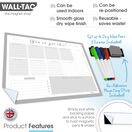 WallTAC Re-Adhesive Wall Planner and Dry Erase Weekly Motivational Organiser additional 2