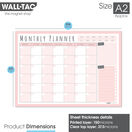 WallTAC Re-Adhesive Dry Erase Monthly Student Wall Planner Calendar Organiser additional 10