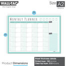 WallTAC Re-Adhesive Dry Erase Monthly Student Wall Planner Calendar Organiser additional 9