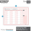WallTAC Re-Adhesive Dry Erase Monthly Student Wall Planner Calendar Organiser additional 13