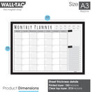 WallTAC Re-Adhesive Dry Erase Monthly Student Wall Planner Calendar Organiser additional 11