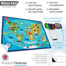 WallTAC ReAdhesive Dry Wipe World Map For Kids additional 3