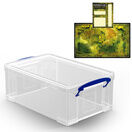 Clear Storage Boxes with Base Sheet (4 or 9 Litre, Completely Transparent) additional 36