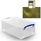Clear Storage Boxes with Base Sheet (4 or 9 Litre, Completely Transparent) additional 32