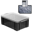 Smoke Storage Boxes with Base Sheet (4 or 9 Litre, Transparent Black with Clear Lid) additional 16