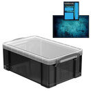 Smoke Storage Boxes with Base Sheet (4 or 9 Litre, Transparent Black with Clear Lid) additional 10