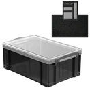 Smoke Storage Boxes with Base Sheet (4 or 9 Litre, Transparent Black with Clear Lid) additional 12