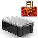 Smoke Storage Boxes with Base Sheet (4 or 9 Litre, Transparent Black with Clear Lid) additional 33