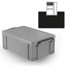 Gun Metal Grey Storage Box with Base Sheet & Sticker Labels additional 7