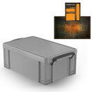 Gun Metal Grey Storage Box with Base Sheet & Sticker Labels additional 9