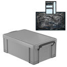 Gun Metal Grey Storage Box with Base Sheet & Sticker Labels additional 17