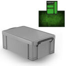 Gun Metal Grey Storage Box with Base Sheet & Sticker Labels additional 11