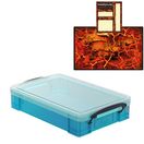 Electric Blue Storage Box with Base Sheet & Sticker Labels (Transparent Blue Box with  Clear Lid) additional 12
