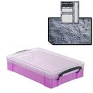 Pixie Pink Storage Box with Base Sheet & Sticker Labels (Transparent Pink Box with Clear Lid) additional 3