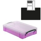 Pixie Pink Storage Box with Base Sheet & Sticker Labels (Transparent Pink Box with Clear Lid) additional 6