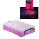Pixie Pink Storage Box with Base Sheet & Sticker Labels (Transparent Pink Box with Clear Lid) additional 4