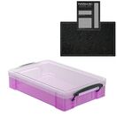 Pixie Pink Storage Box with Base Sheet & Sticker Labels (Transparent Pink Box with Clear Lid) additional 7