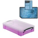 Pixie Pink Storage Box with Base Sheet & Sticker Labels (Transparent Pink Box with Clear Lid) additional 8
