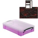 Pixie Pink Storage Box with Base Sheet & Sticker Labels (Transparent Pink Box with Clear Lid) additional 10