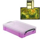 Pixie Pink Storage Box with Base Sheet & Sticker Labels (Transparent Pink Box with Clear Lid) additional 11
