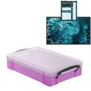 Pixie Pink Storage Box with Base Sheet & Sticker Labels (Transparent Pink Box with Clear Lid) additional 13