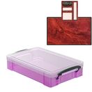 Pixie Pink Storage Box with Base Sheet & Sticker Labels (Transparent Pink Box with Clear Lid) additional 14