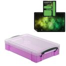 Pixie Pink Storage Box with Base Sheet & Sticker Labels (Transparent Pink Box with Clear Lid) additional 17