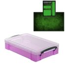 Pixie Pink Storage Box with Base Sheet & Sticker Labels (Transparent Pink Box with Clear Lid) additional 19