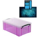 Pixie Pink Storage Box with Base Sheet & Sticker Labels (Transparent Pink Box with Clear Lid) additional 21
